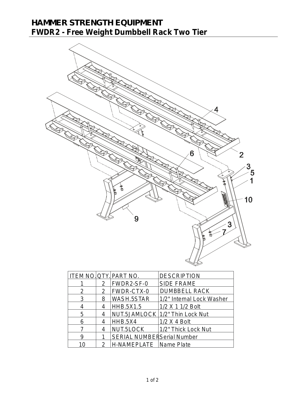 Life Fitness FWDR2 User manual