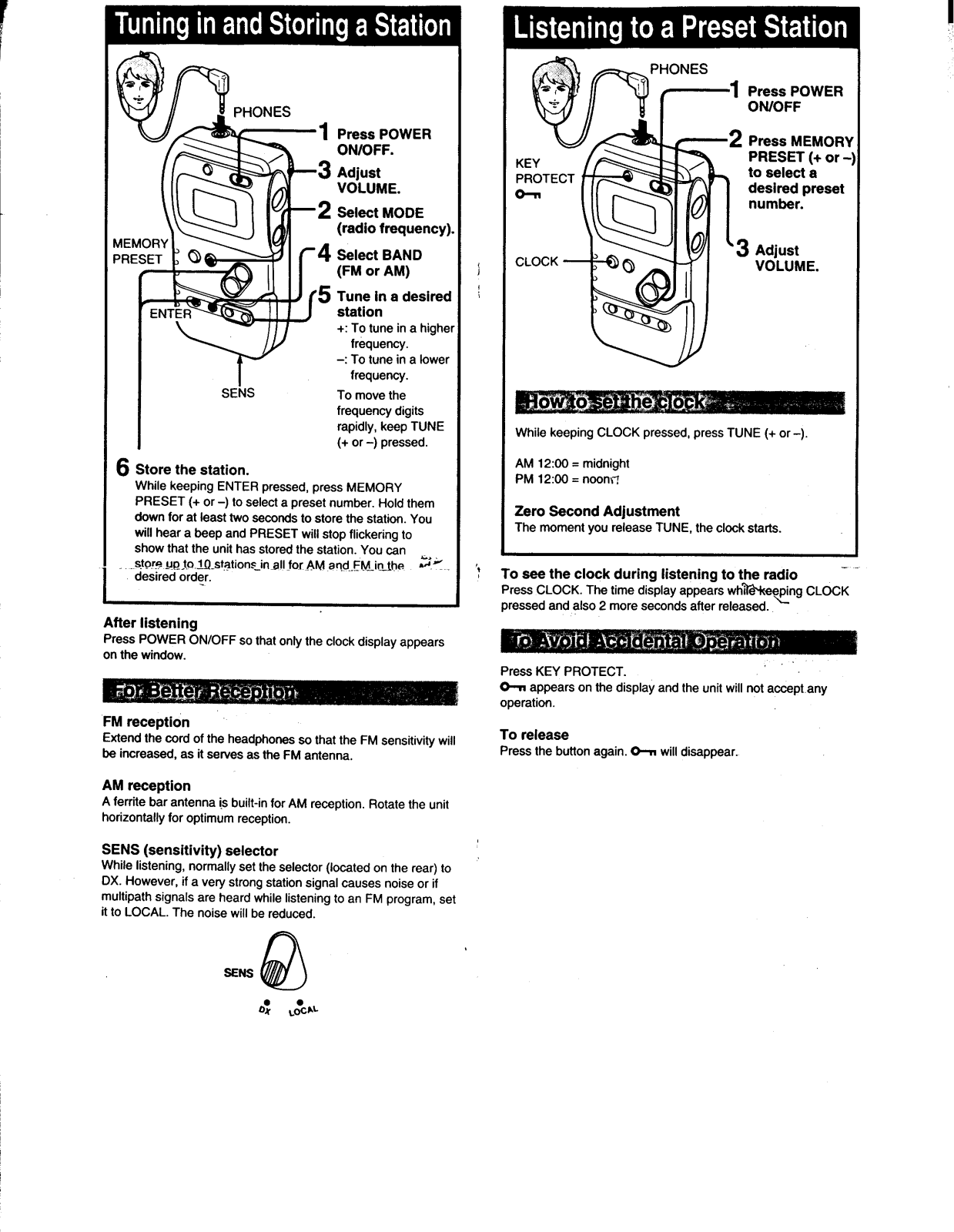 Sony SRF-M70 User Manual