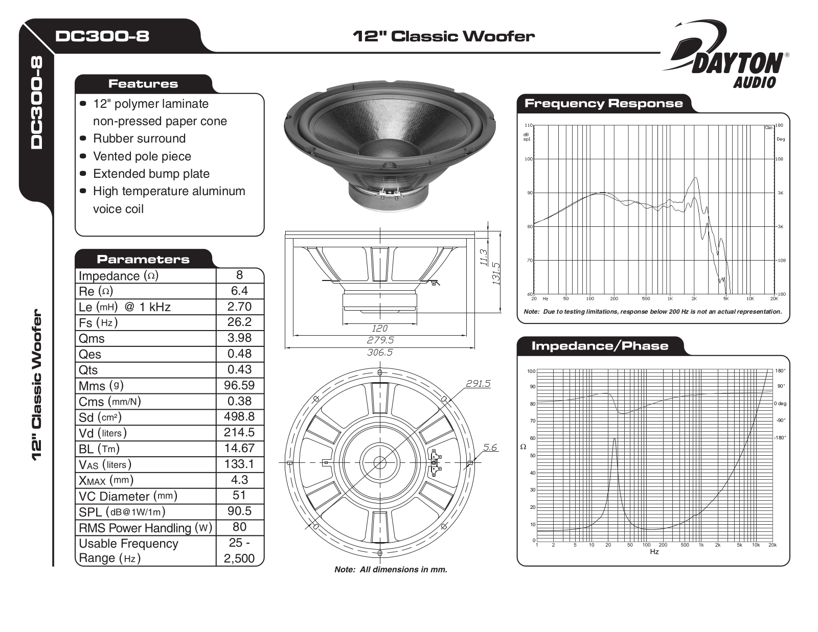 Dayton DC300-8 User Manual