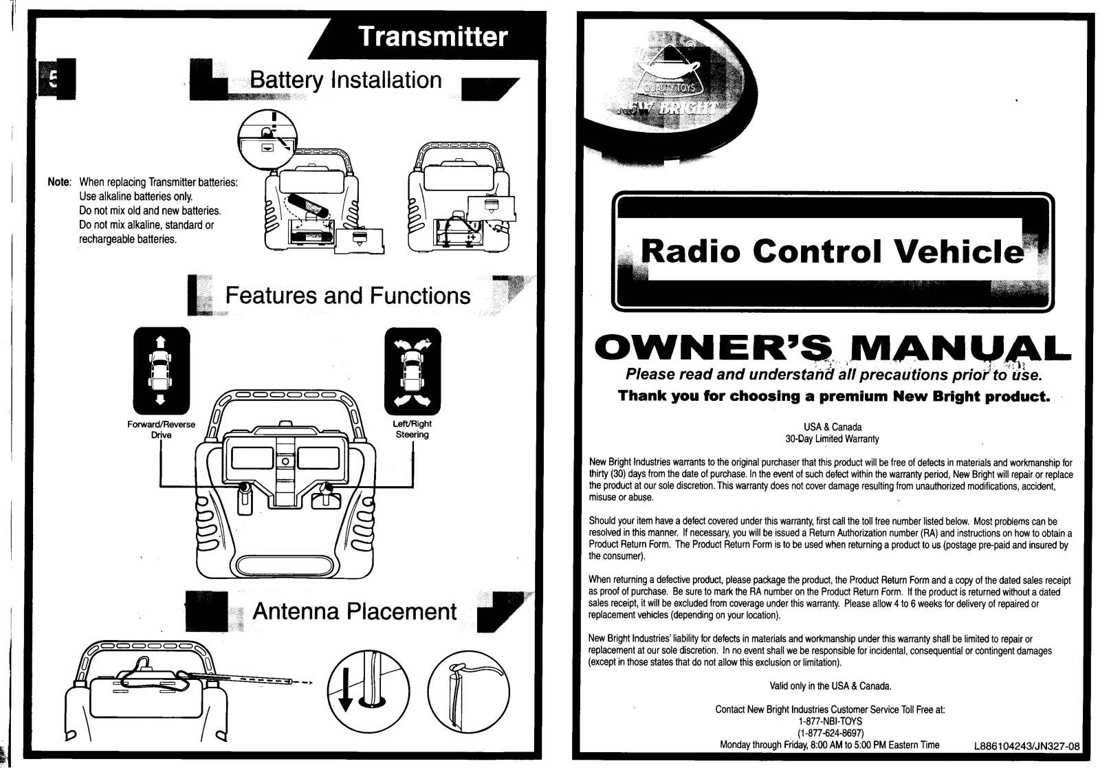 New Bright Co 2424HKW User Manual