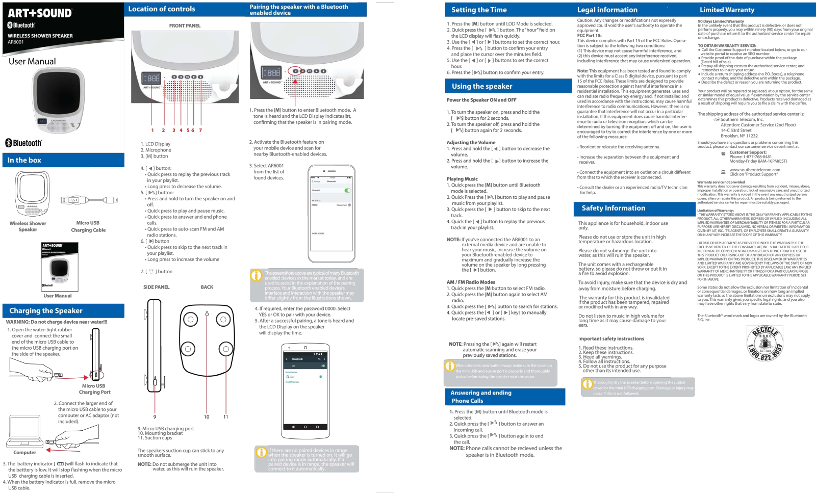 Art Sound AR6001 User Manual