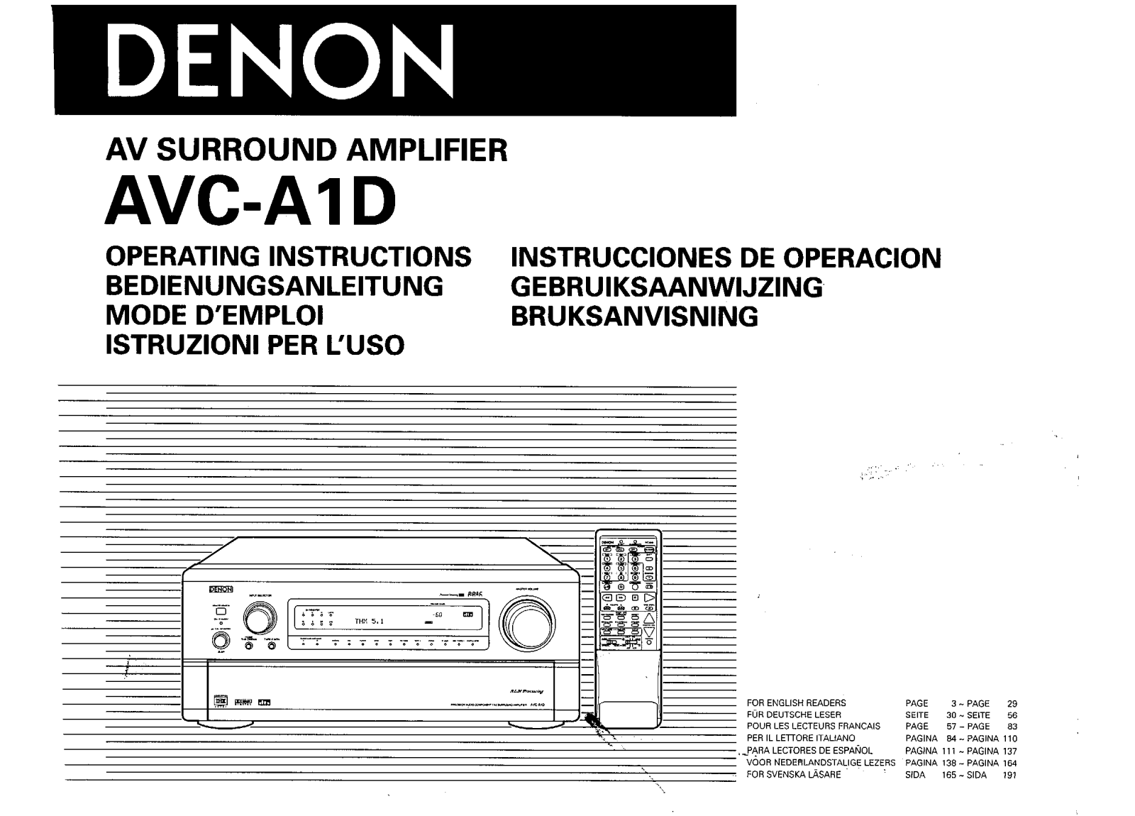 Denon AVC-A1D Owner's Manual