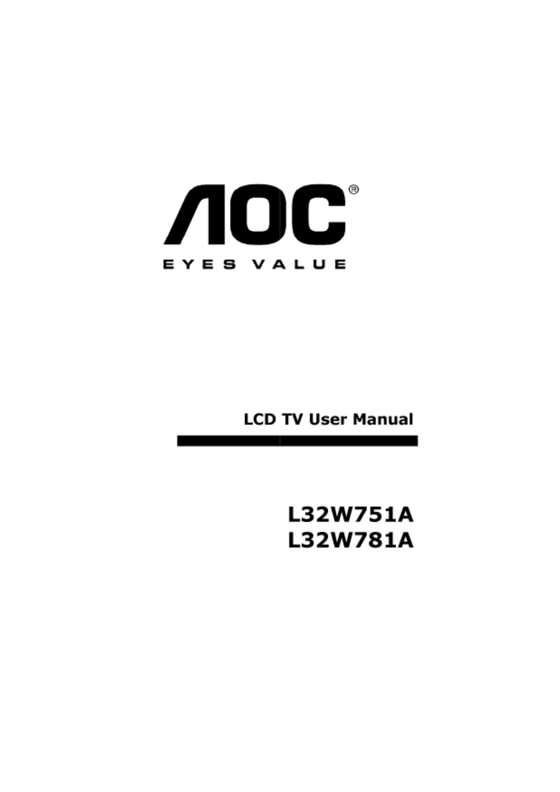 Aoc L32W751A User Manual