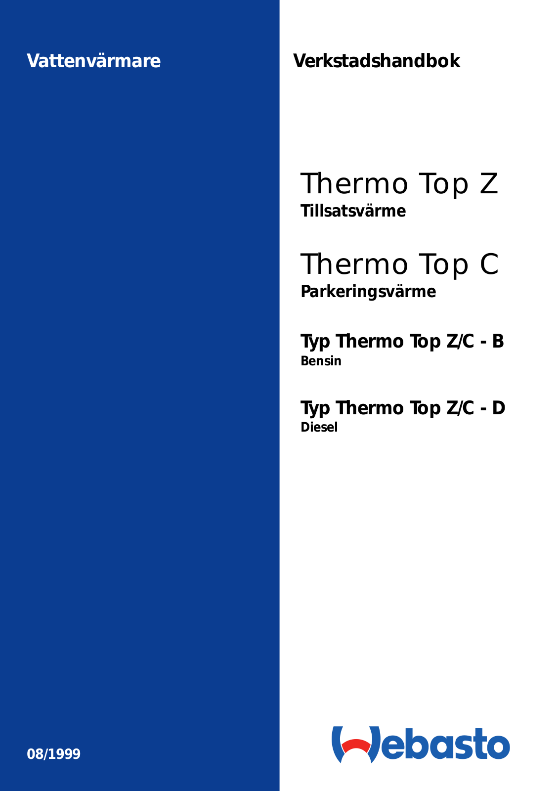 Webasto THERMO TOP C, THERMO TOP Z User Manual