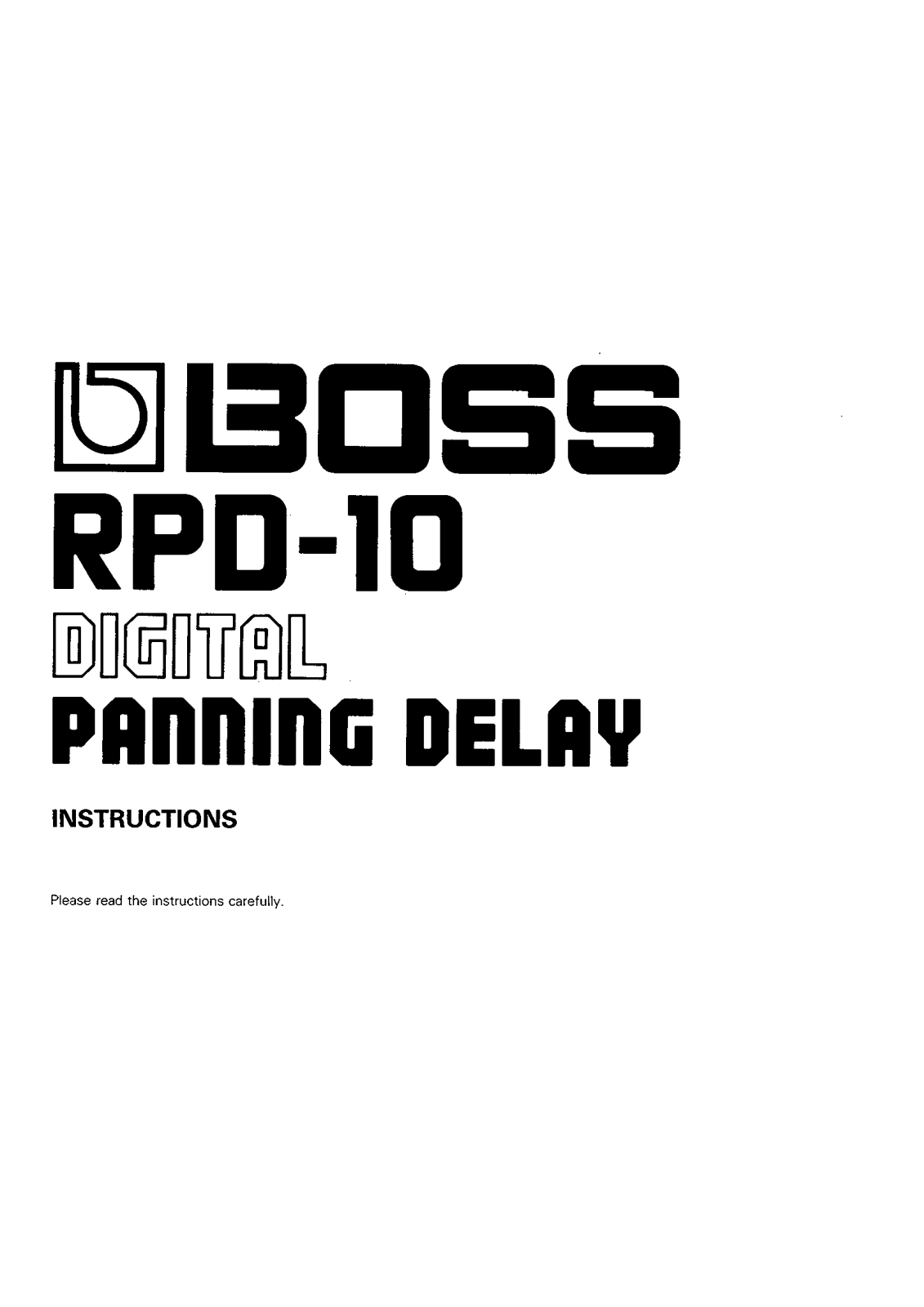 Boss Audio Systems RPD-10 User Manual