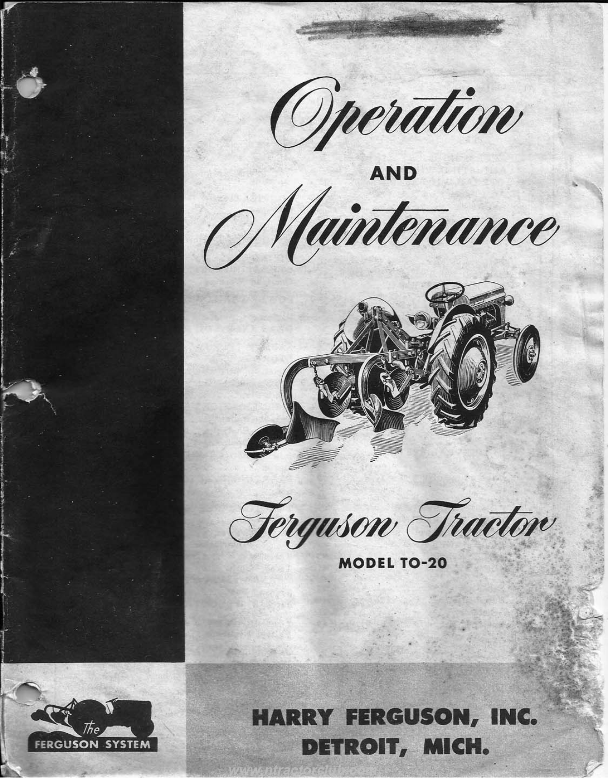 Ferguson TO-20 Maintenance Manual