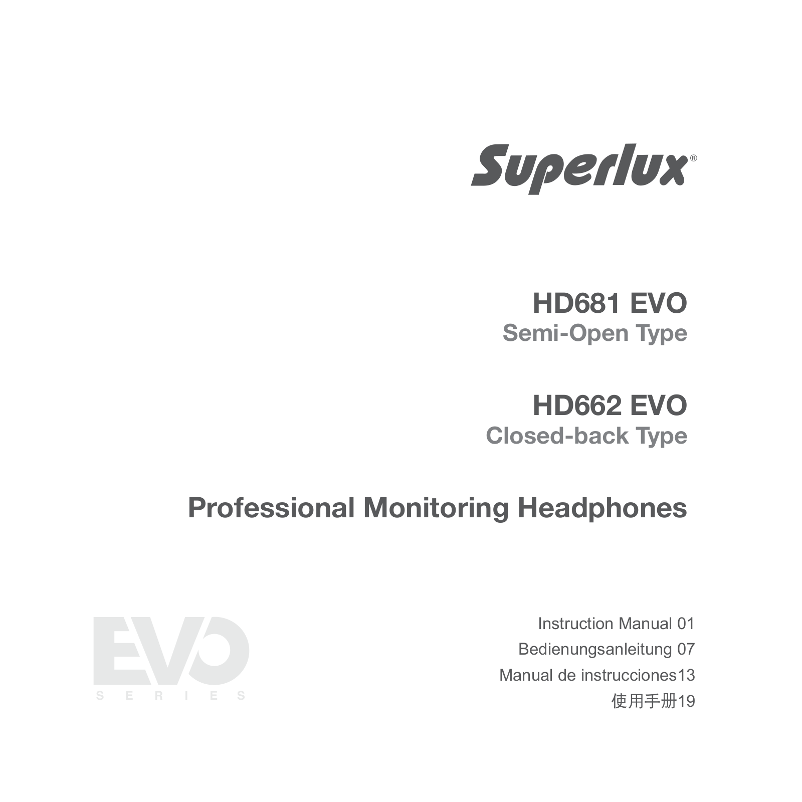 Superlux HD662EVO User Manual