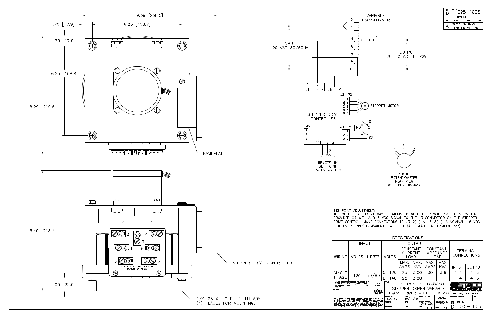 Staco Energy SD2510 Dimensional Sheet - ManualMachine.com