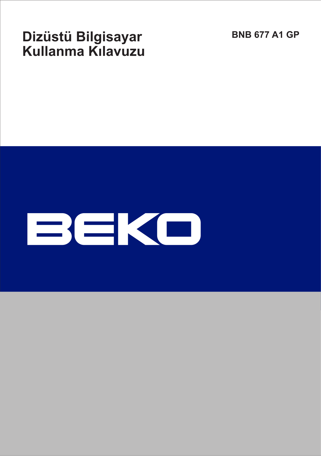 Beko BNB 677 A1 GP User Manual