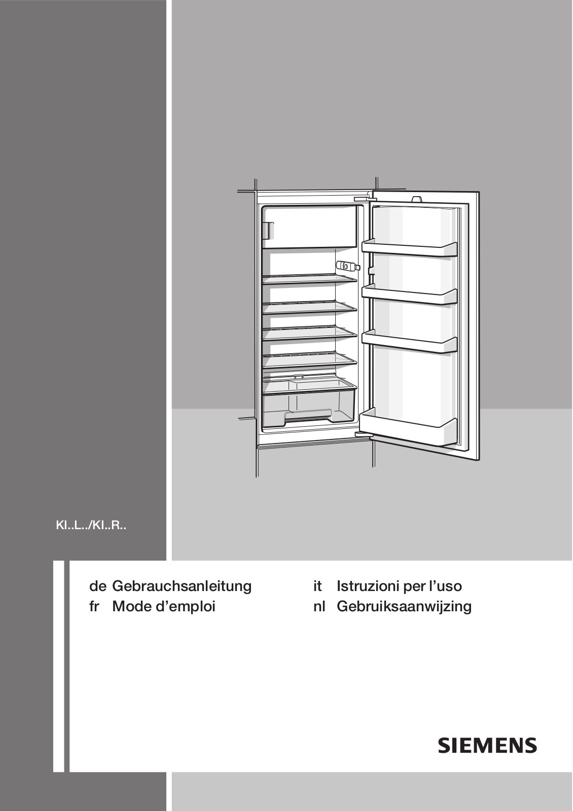 Siemens KI24RV60, KI20LV60, KI24LV60, KI20RV60, KI18RV52 User Manual