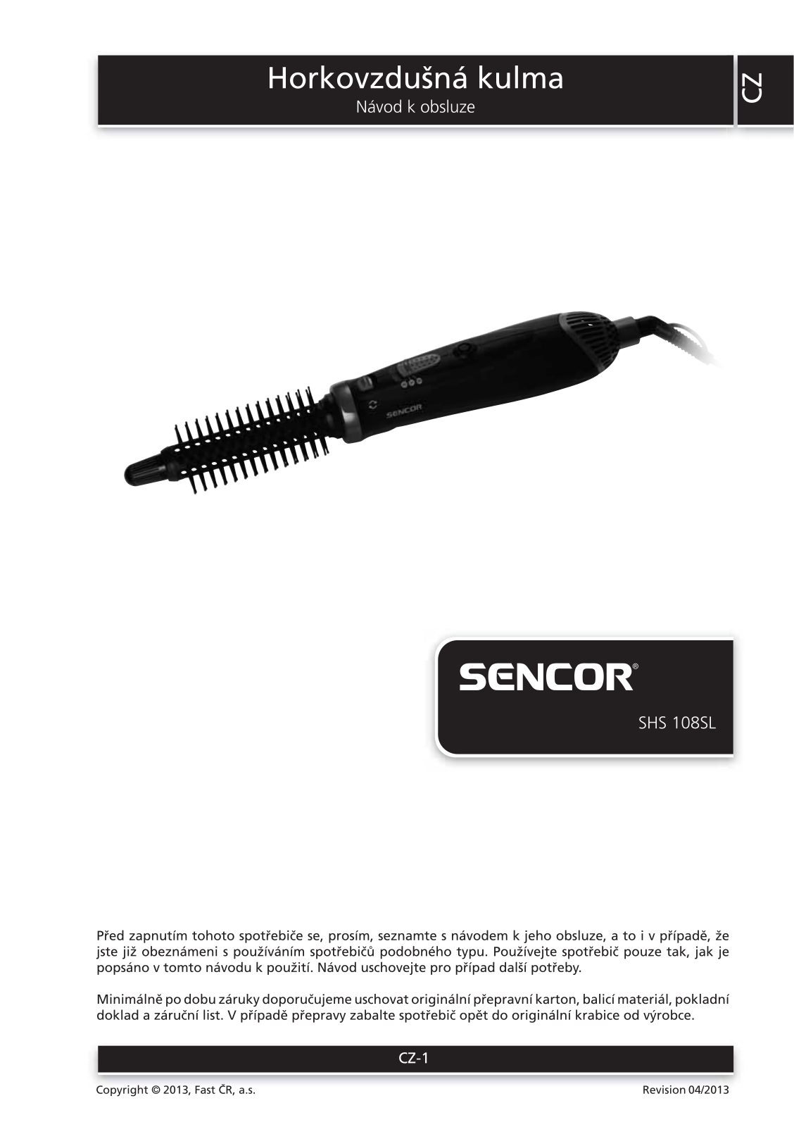 Sencor SHS 108SL User Manual