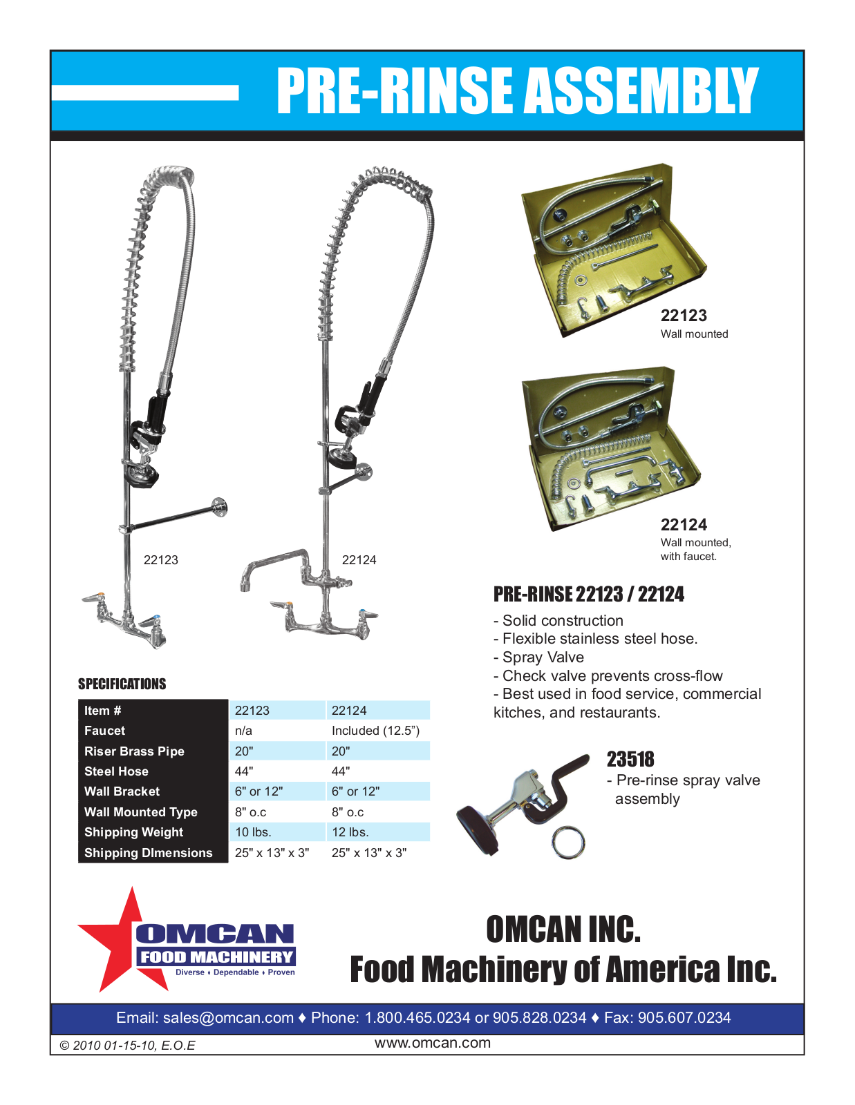 Omcan Food Machinery 22124 User Manual