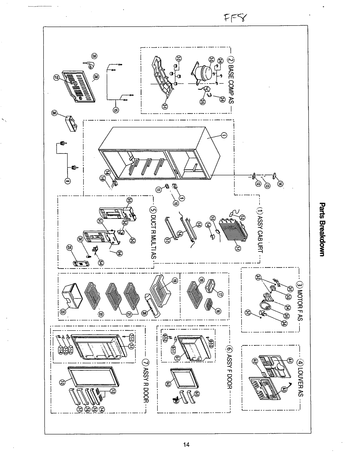 Avanti FF12Y Parts List