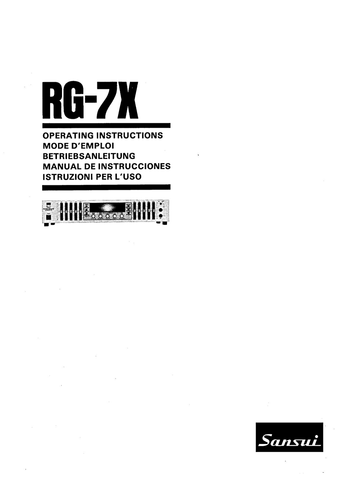 Sansui RG-7X Owners Manual