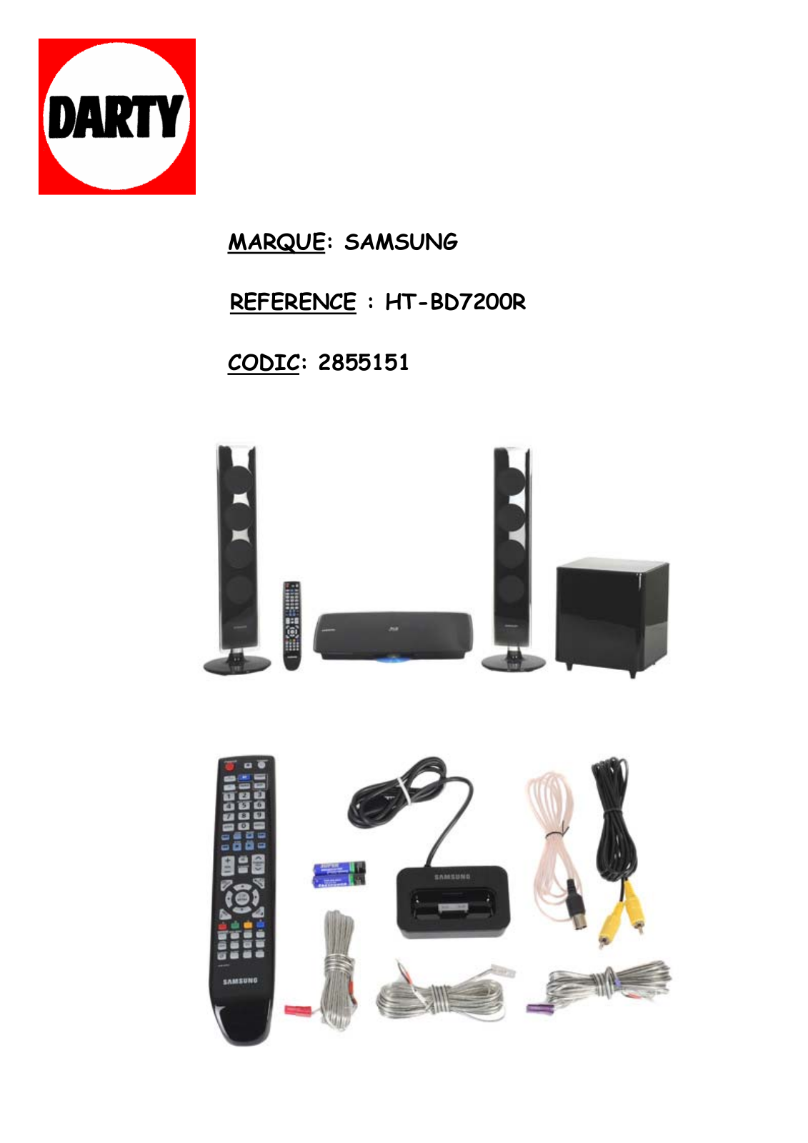 SAMSUNG HT-BD7200 User Manual