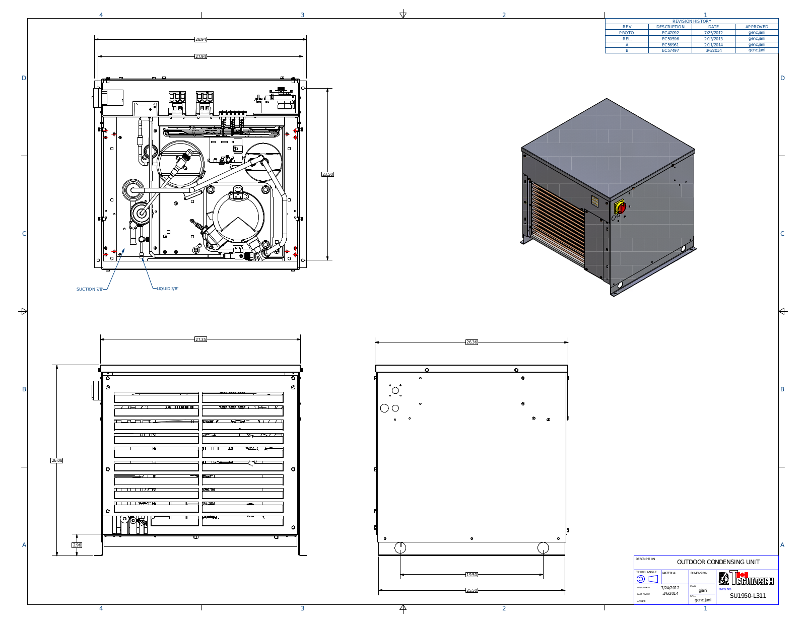 Tecumseh VSA9510ZXTHS Drawing Data