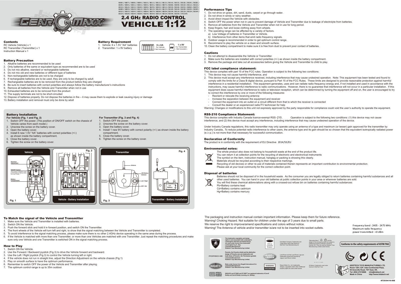 KIDZTECH TOYS 8806318 24GTX User Manual