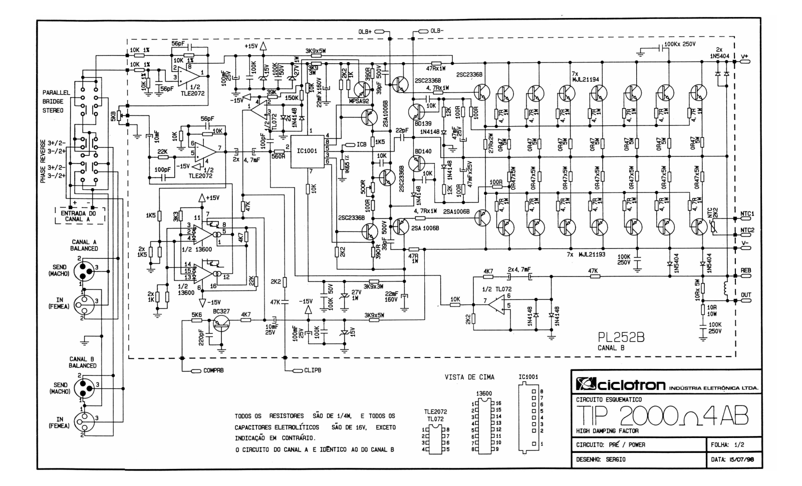 CICLOTRON TIP2000 AB4 I Schematic