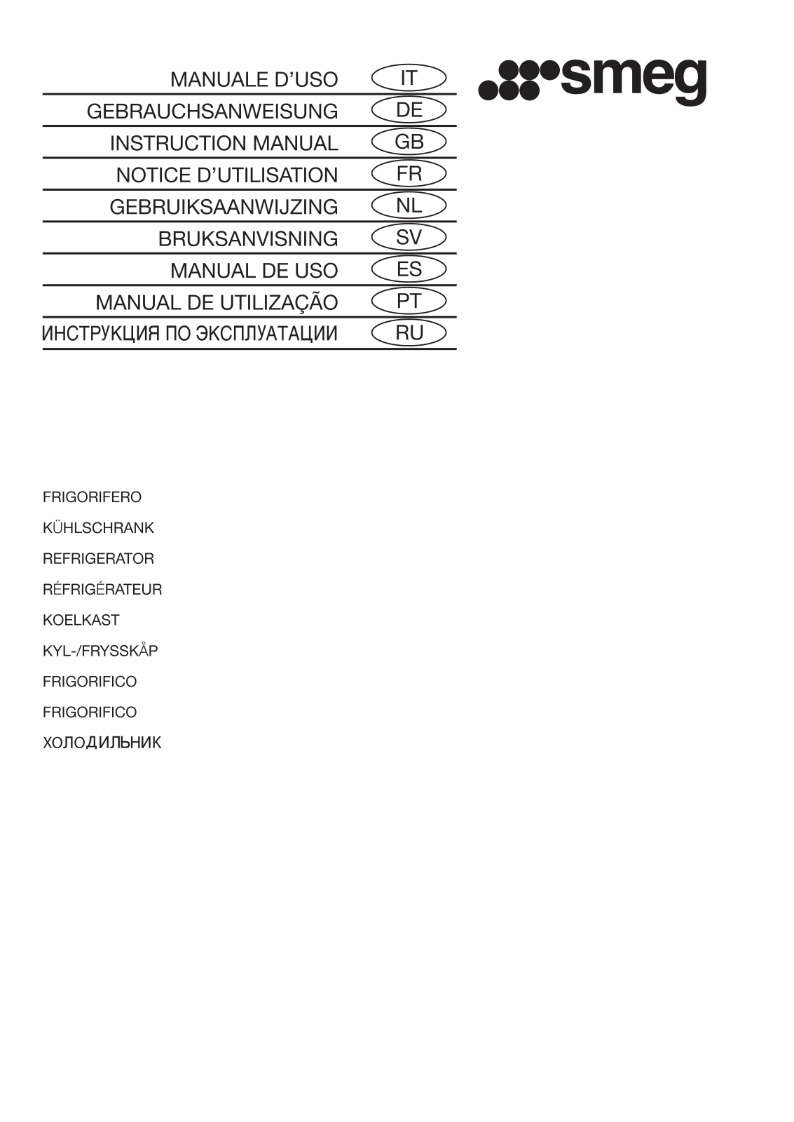 Smeg FA8003POS User Manual