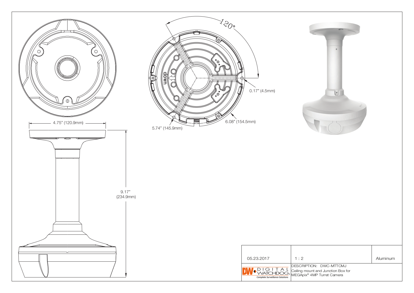 Digital Watchdog DWC-MTTCMJ Specsheet