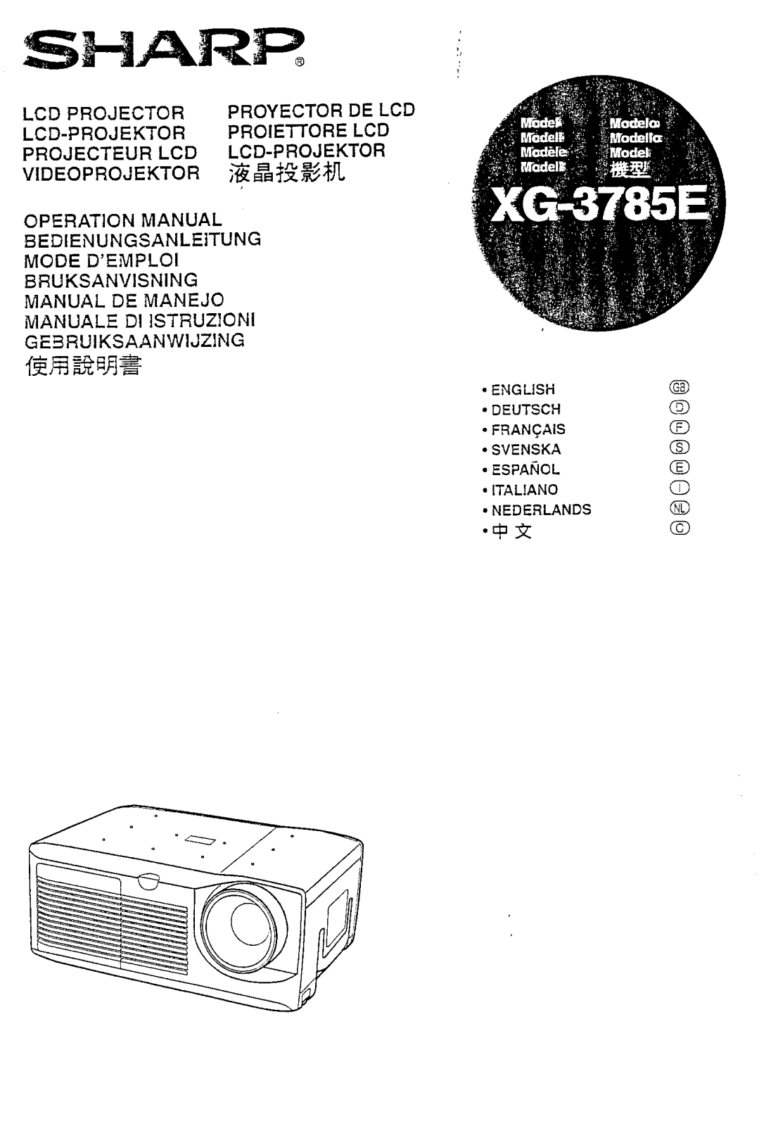 Sharp XG-3785E Operation Manual