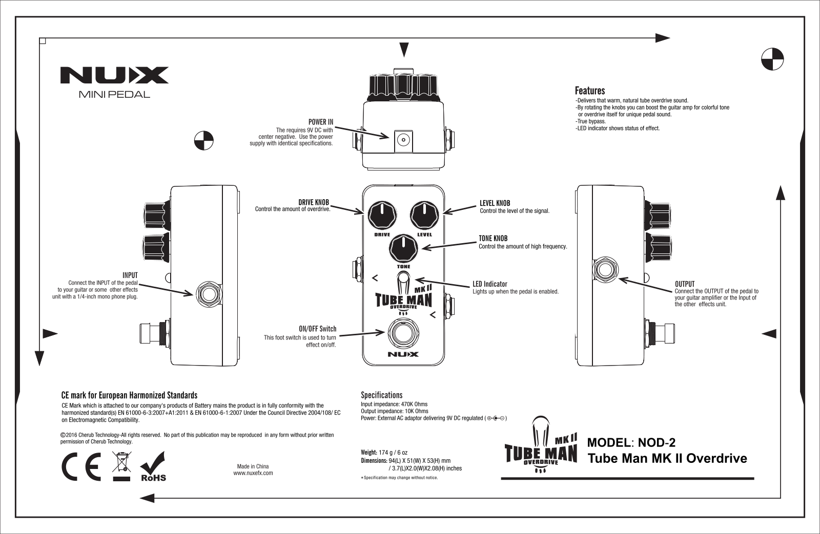 Nux NOD-2 Owner`s Manual