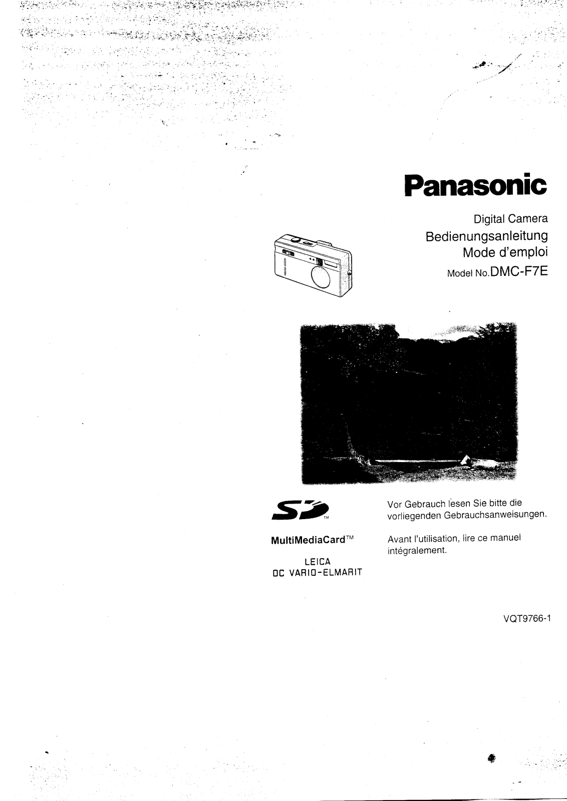 PANASONIC DMC F7E Mode d’emploi