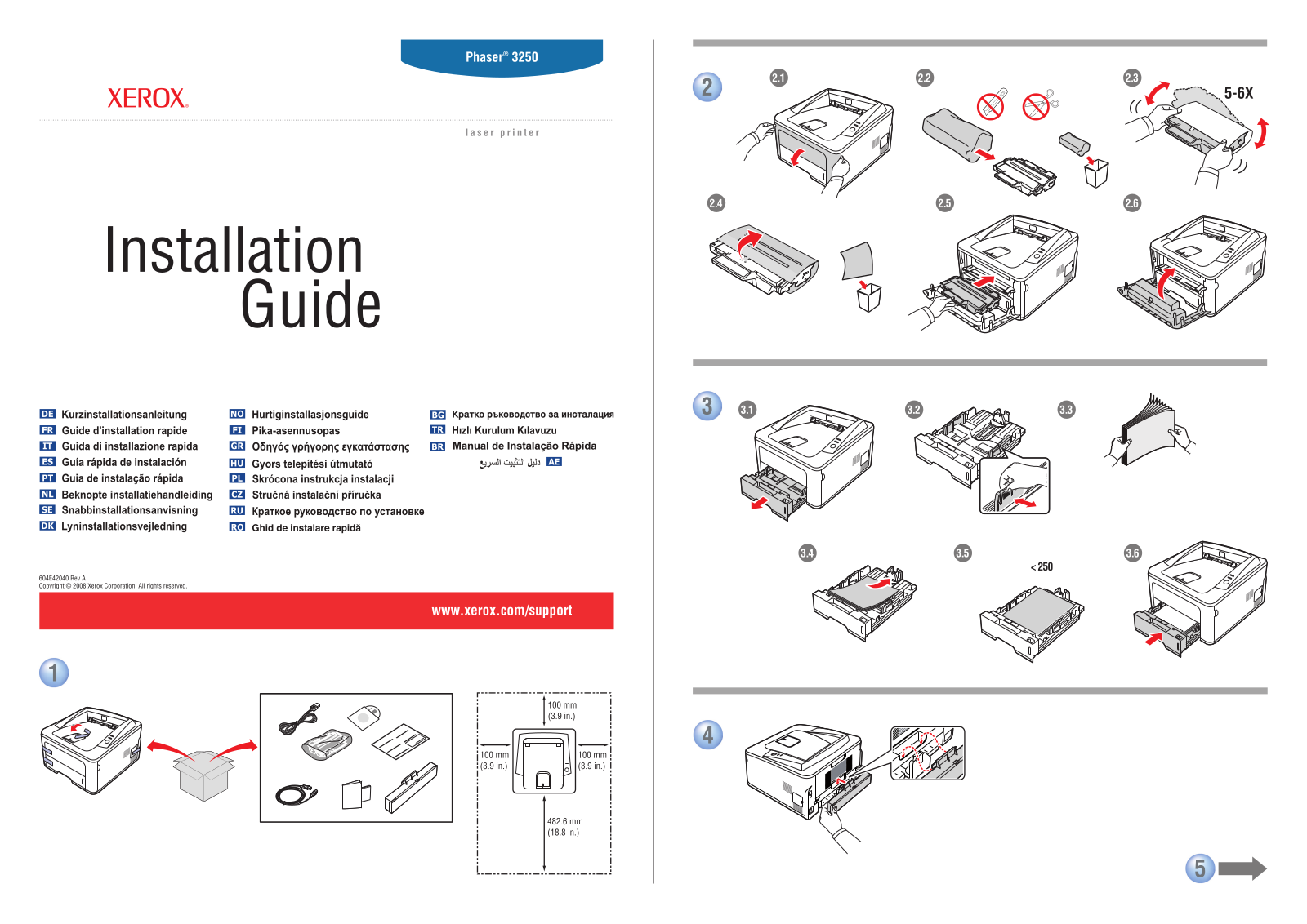 Xerox PHASER 3250 Installation Guide