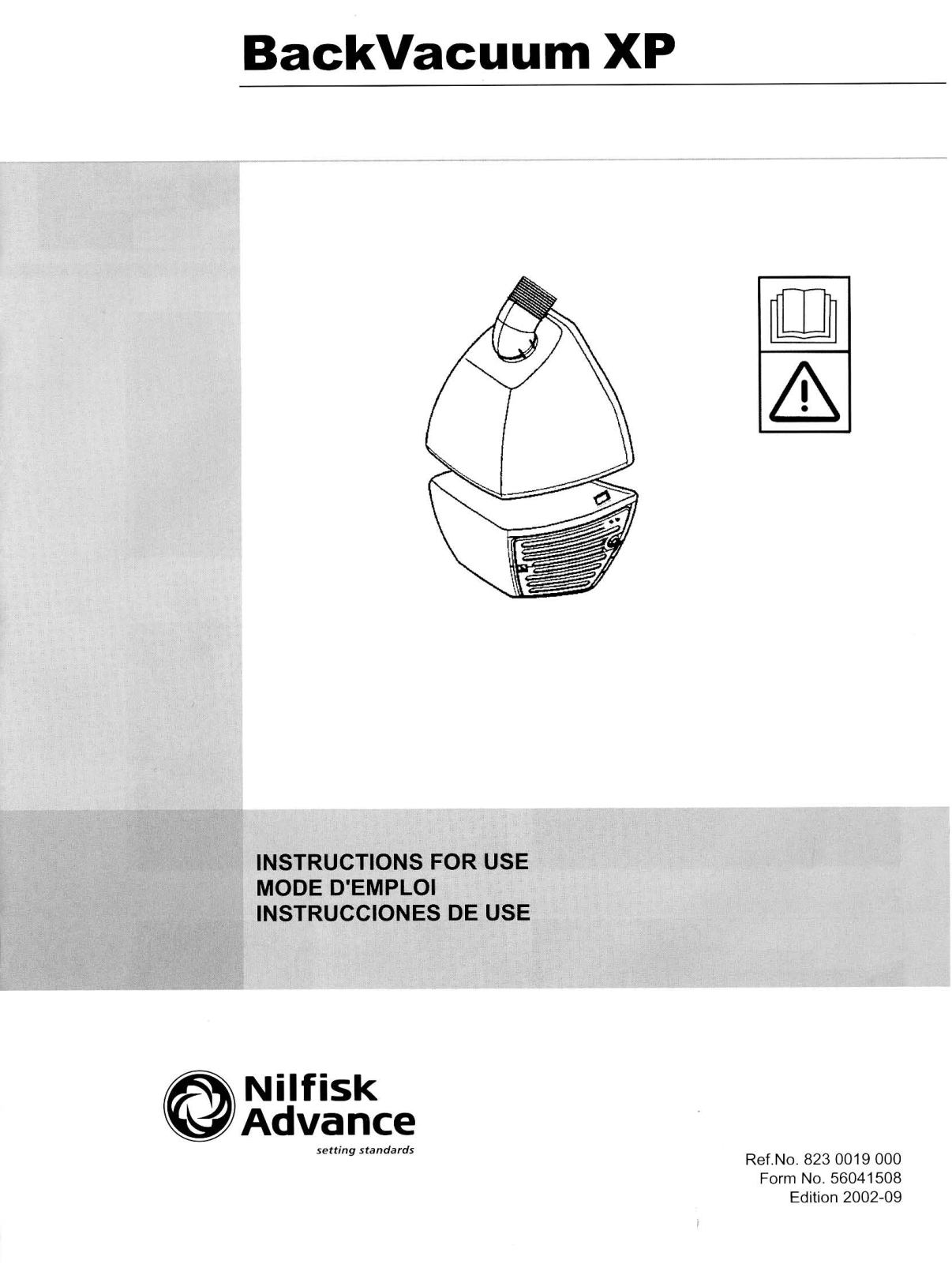 NILFISK BACKVACUUM XP User Manual