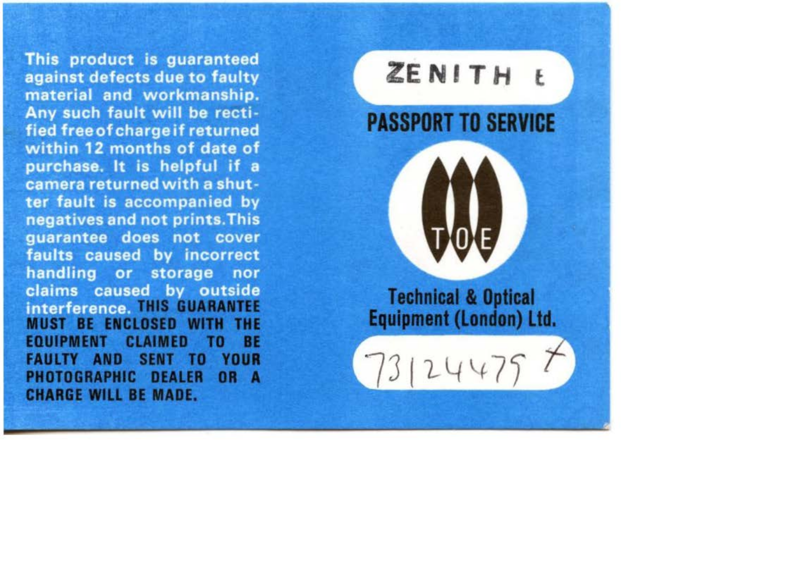 Zenith E Instruction Book - ManualMachine.com