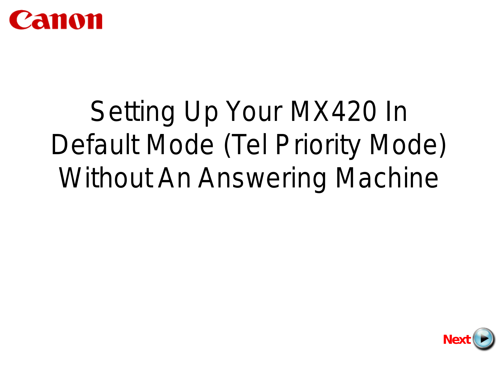 Canon MX420 User Manual