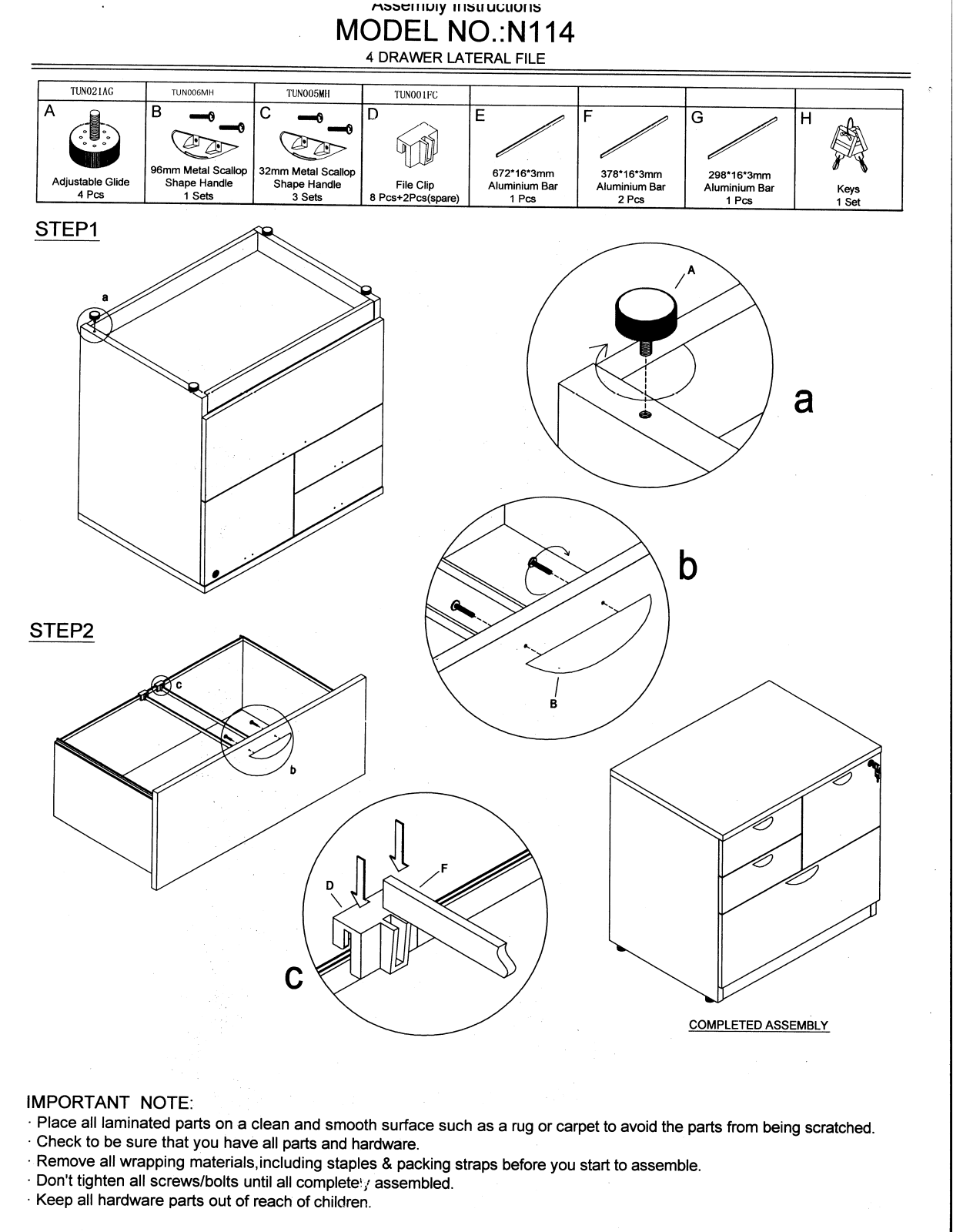 Boss N114DW Assembly Guide