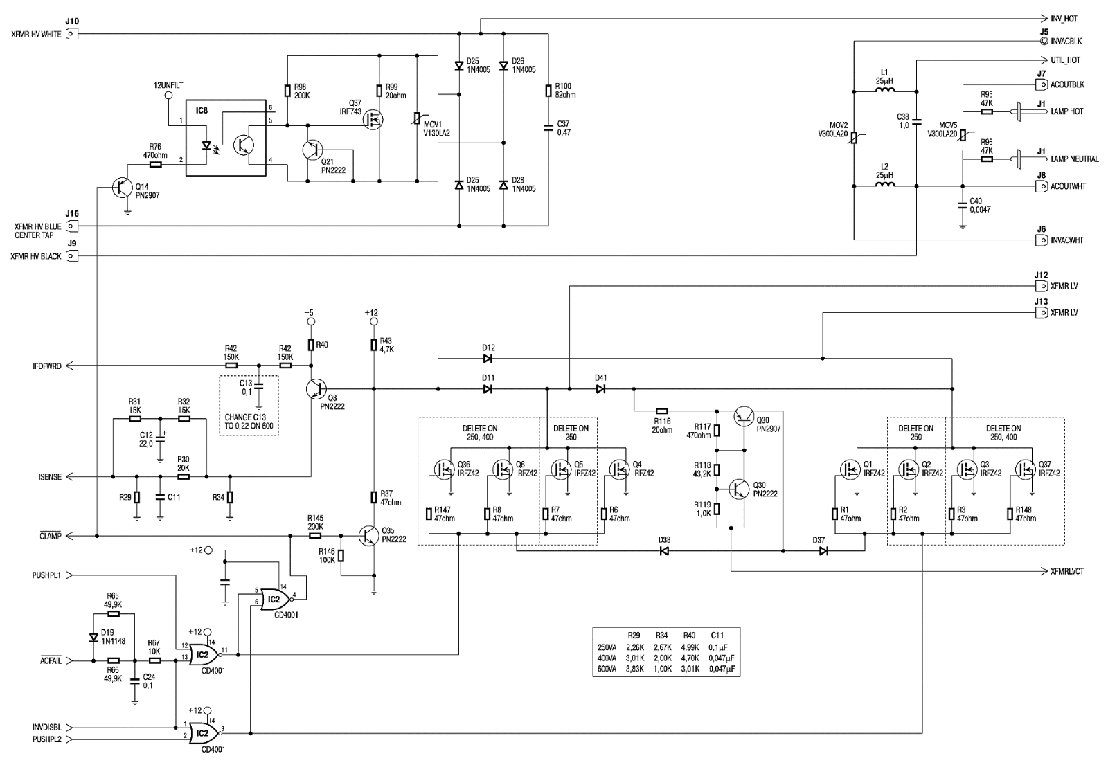 APC UPS500 Schematic