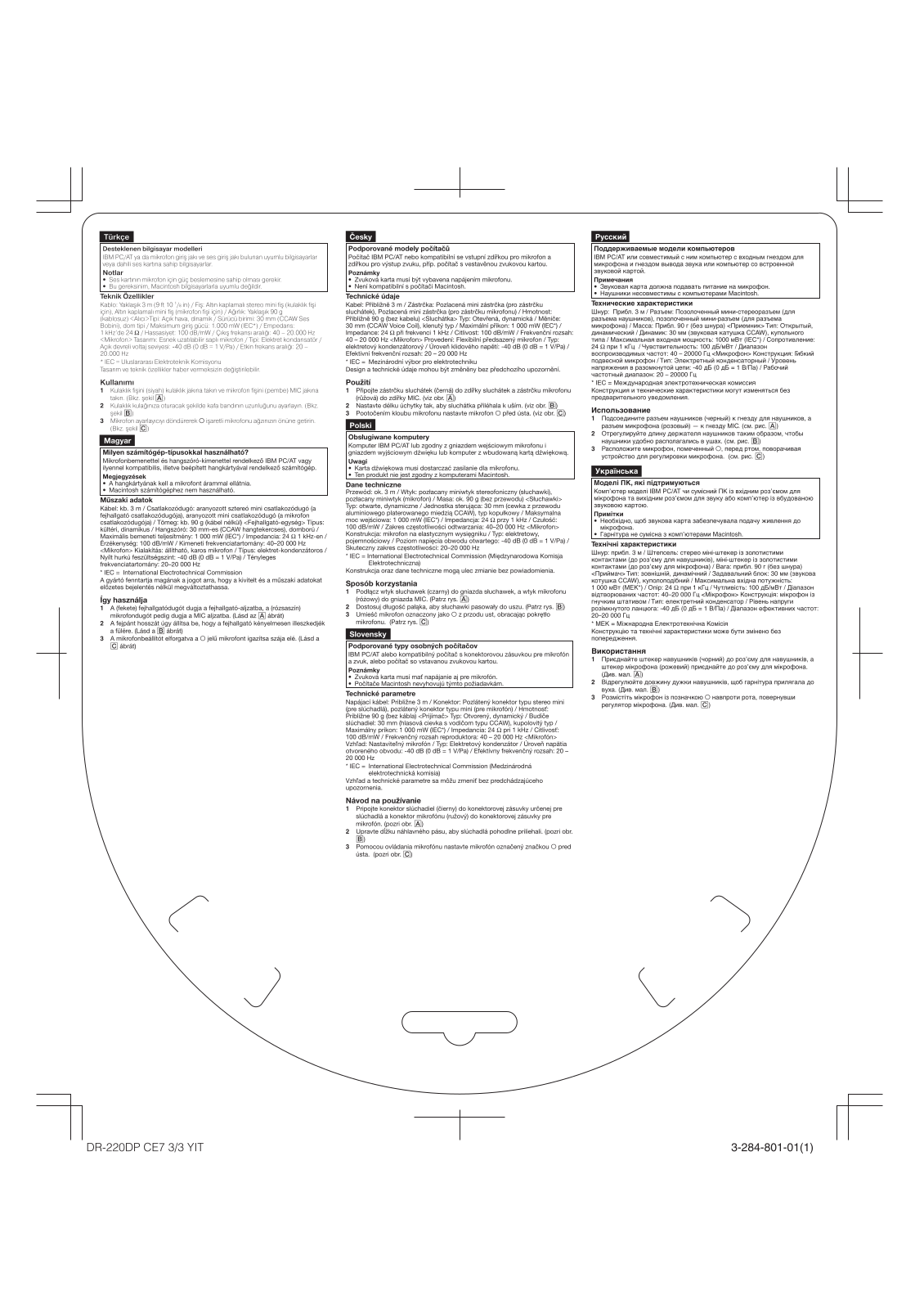Sony DR-220DP User Manual
