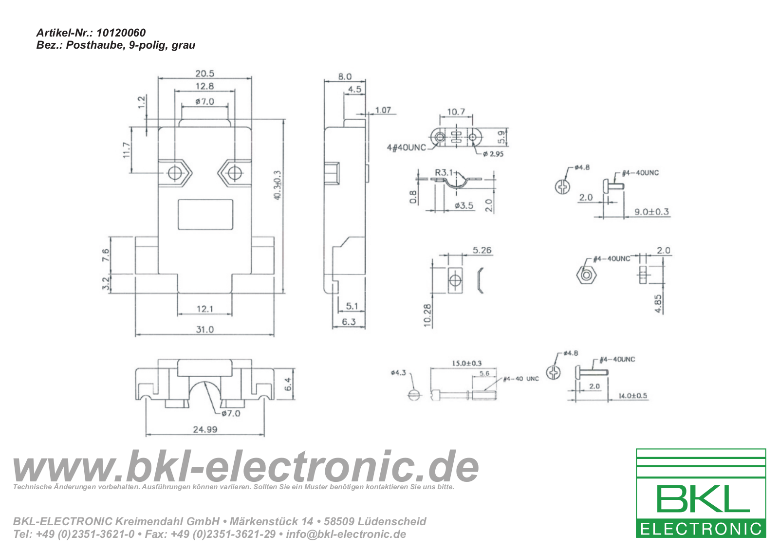 BKL BKL 10120060 Datasheet - ManualMachine.com