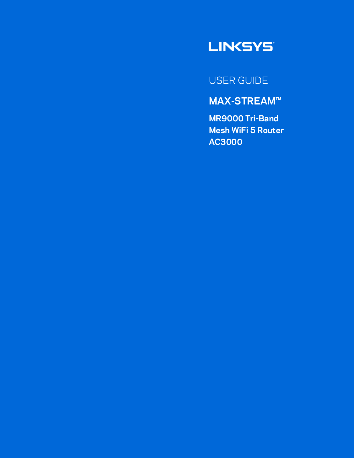 Linksys MR9000-UK User Manual