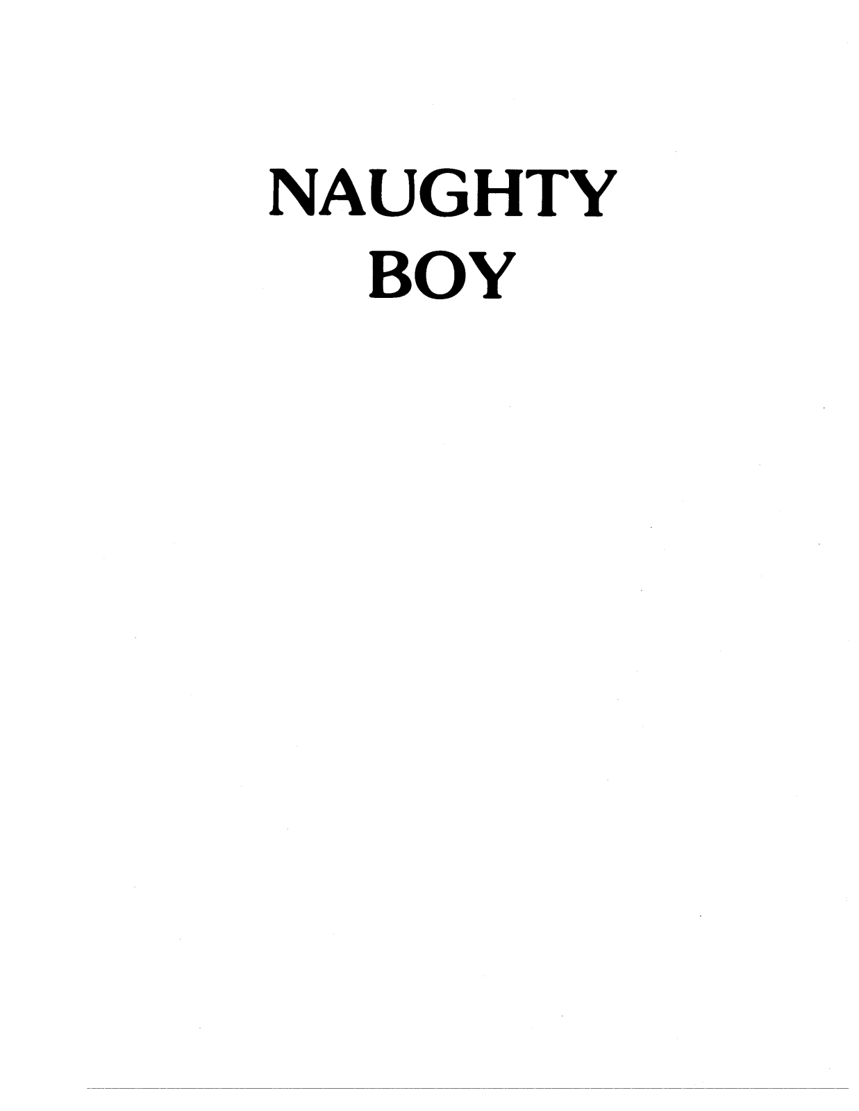 Cinematronics Naughty Boy User Guide