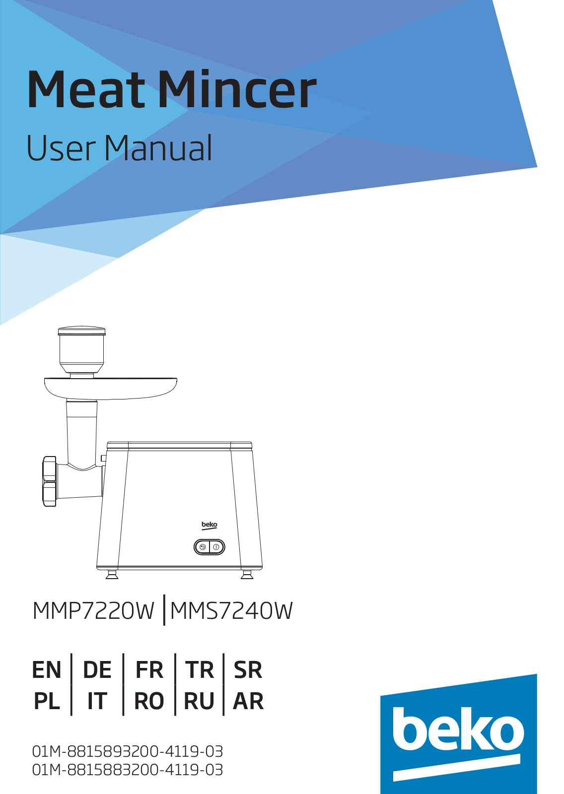 Beko MMP7220W User manual