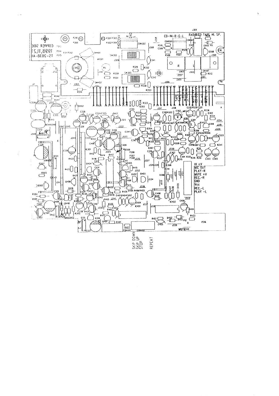 Vitek VT-3482old PCB LAYOUT DIAGRAM 15