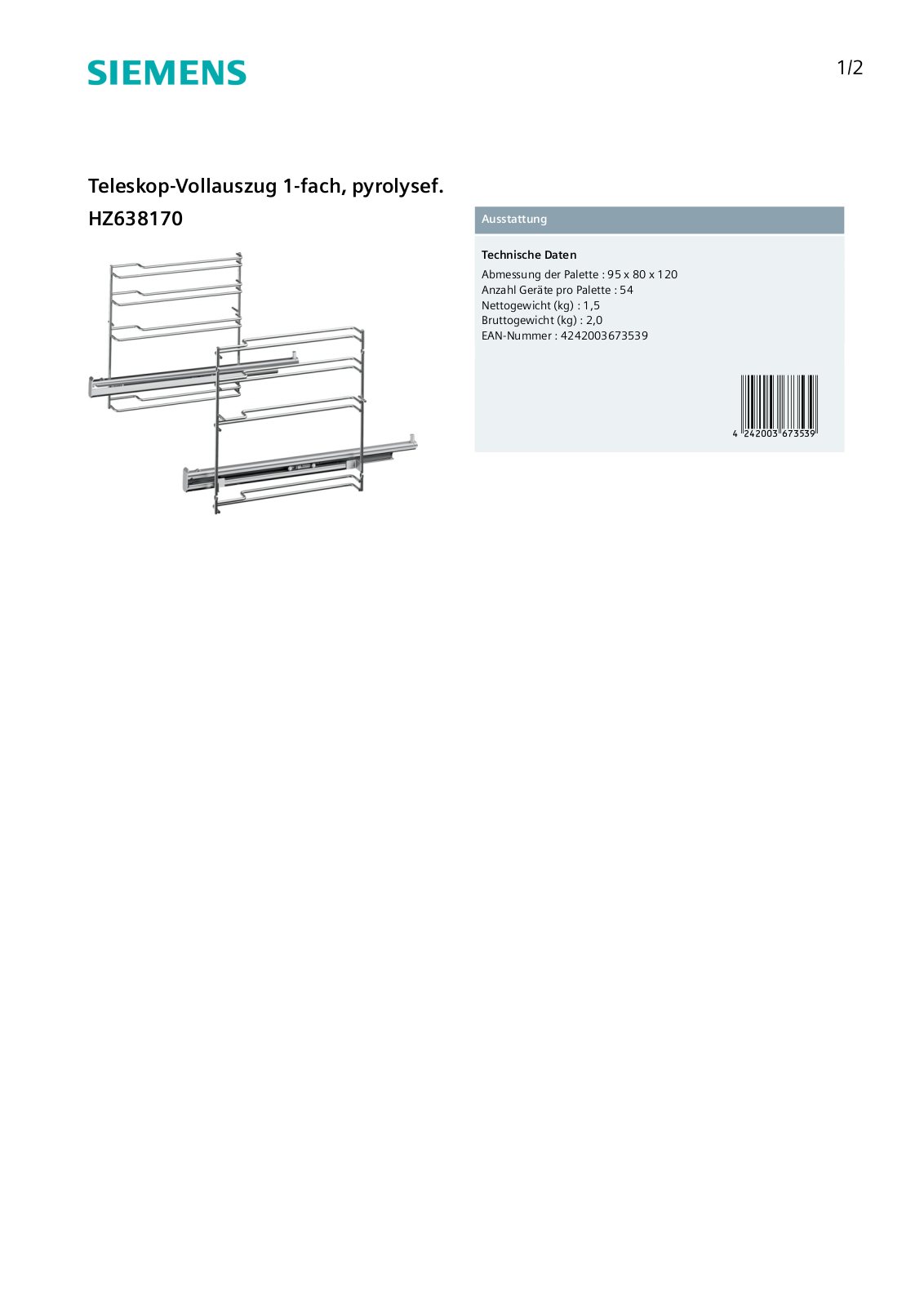 Siemens HZ638170 User Manual