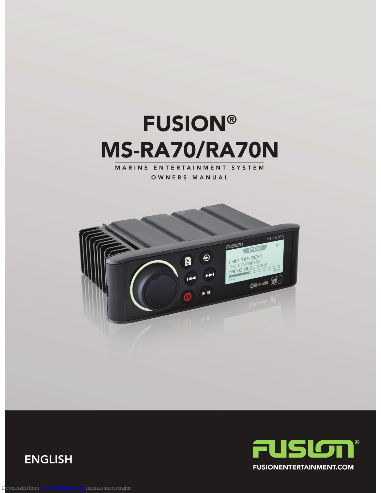 Fusion MS-RA70N, MS-RA70 Owner's Manual