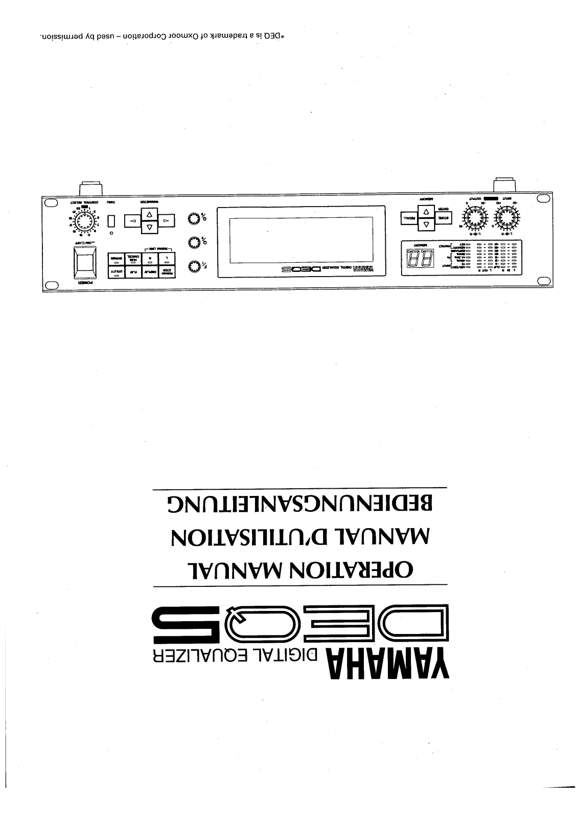 Yamaha Audio DEQ5 User Manual