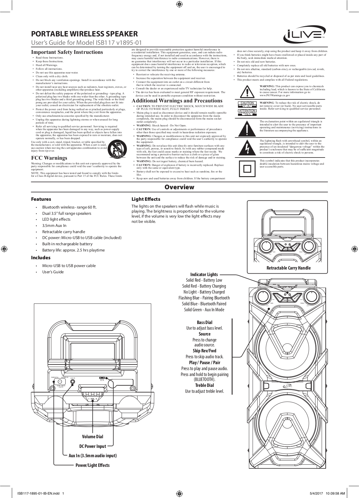 ilive ISB117 v1895-01 User Manual