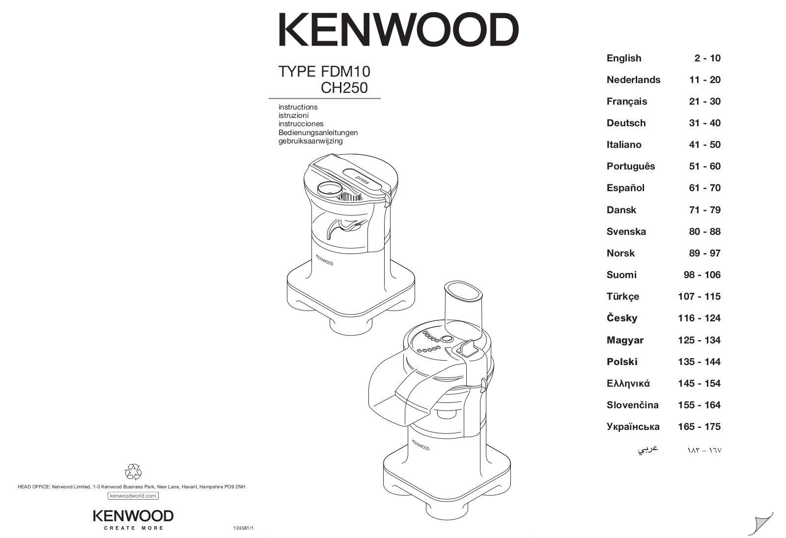 Kenwood FDM10 Instruction Manual