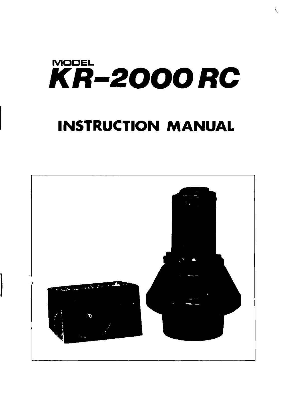 Kenpro KR-2000 RC Service manual