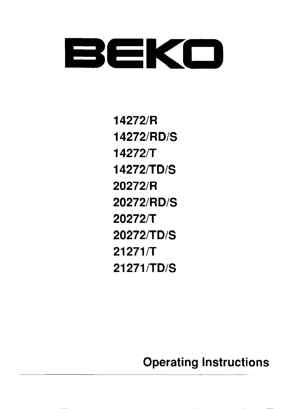 Beko 142761RS User Manual