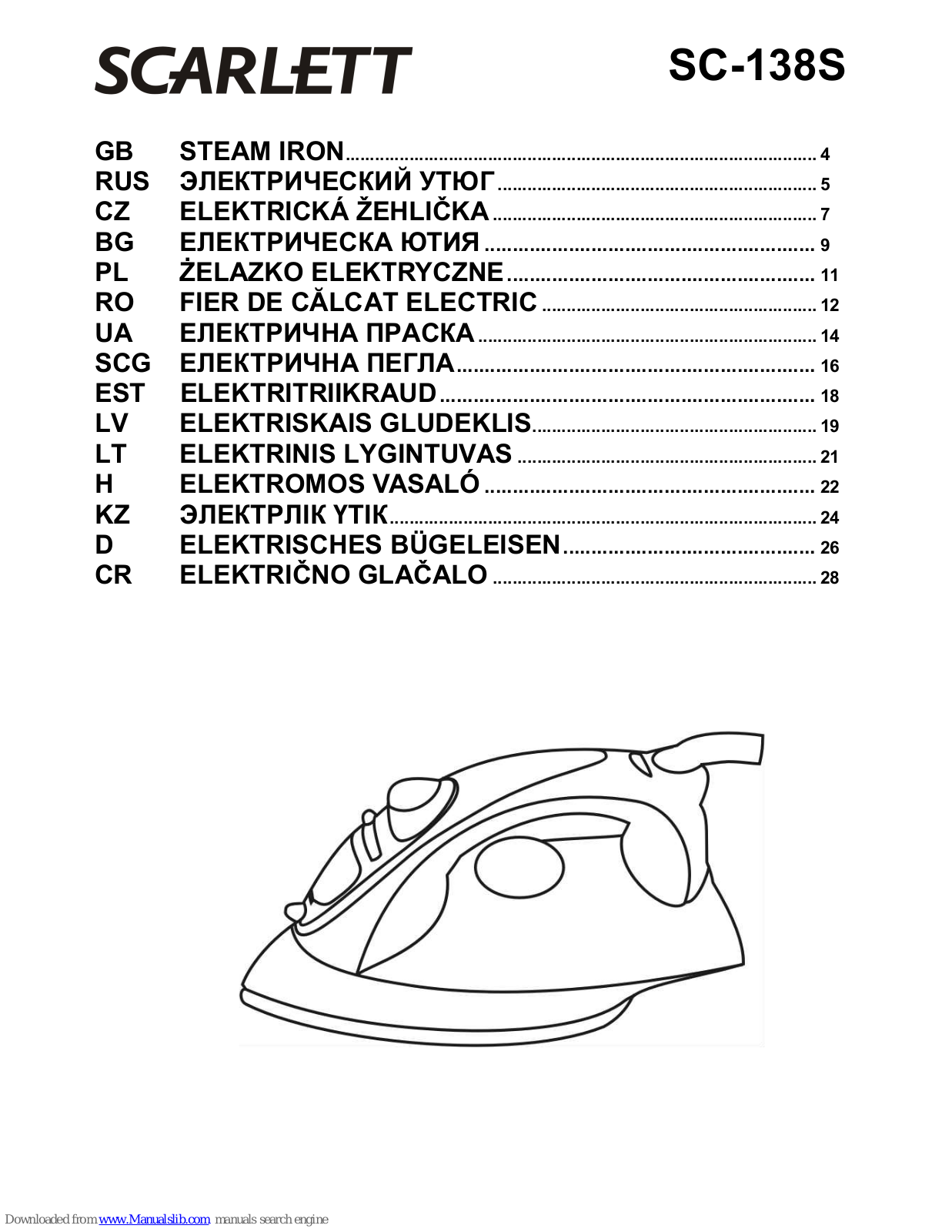 Scarlett SC-138S Instruction Manual