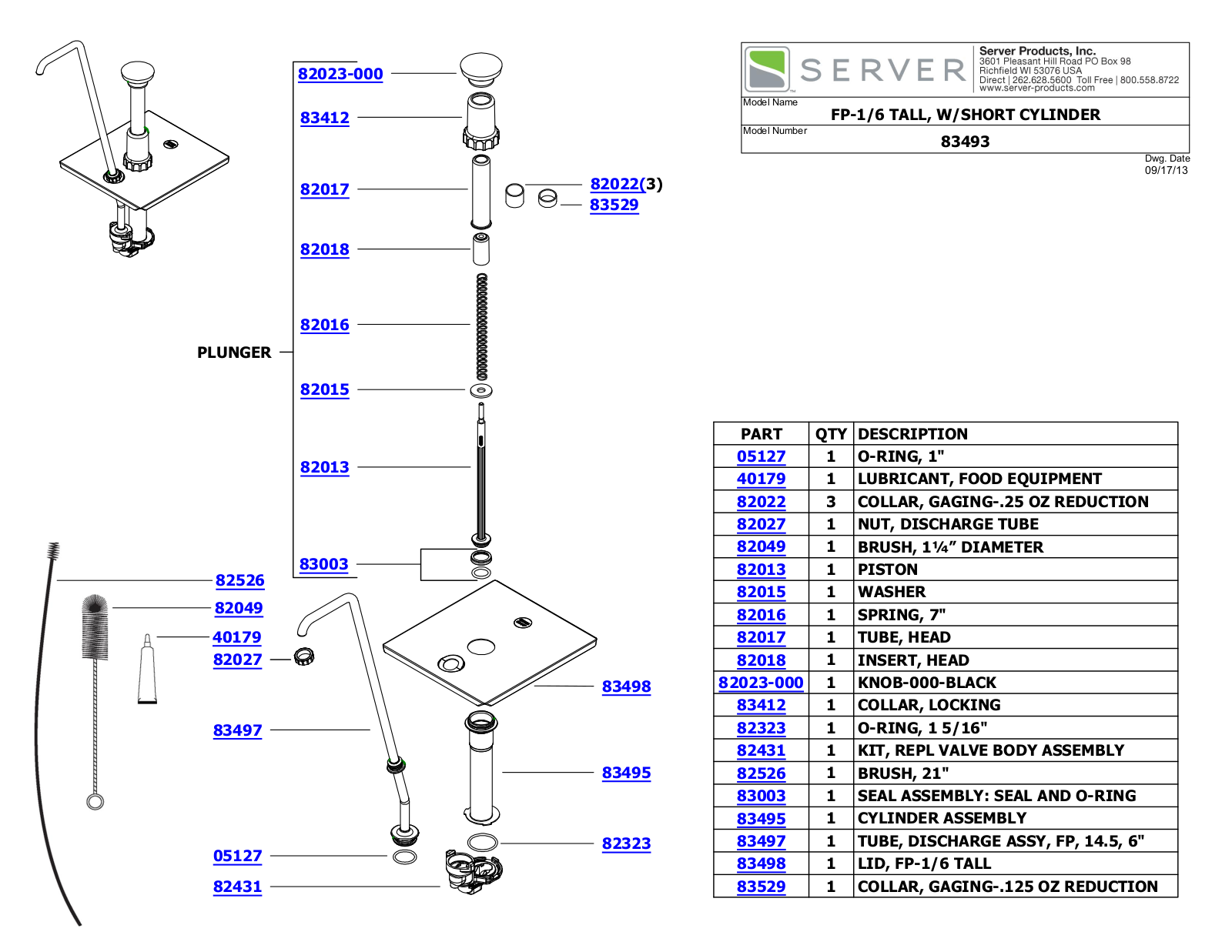 Server 83493 Parts Manual