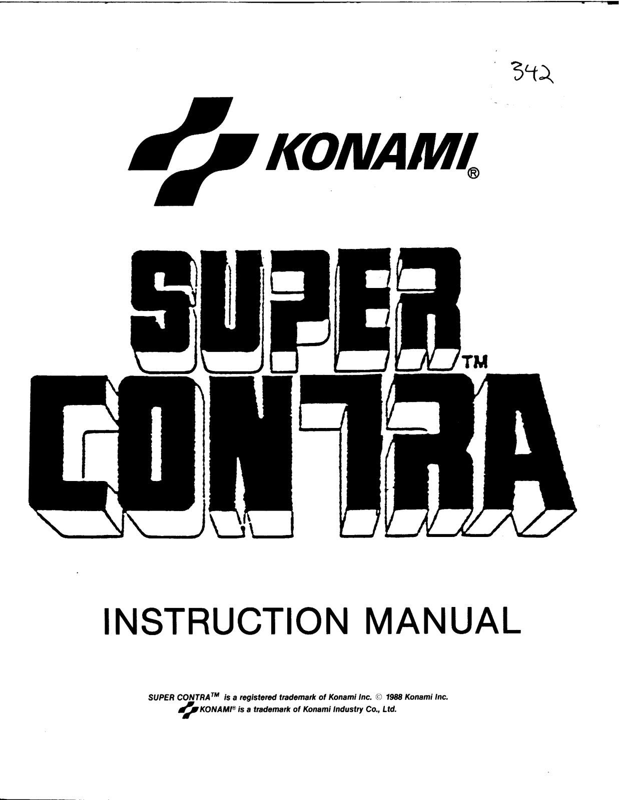 Konami Super Contra User Guide