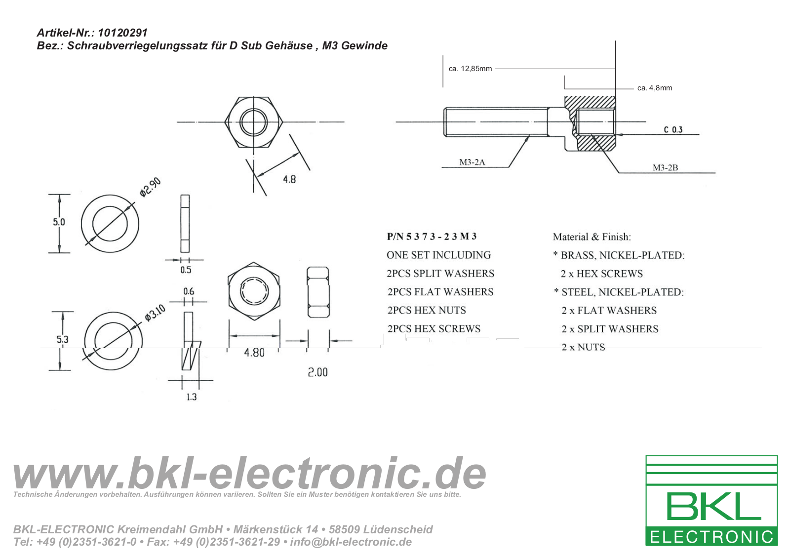 BKL BKL 10120291 Datasheet - ManualMachine.com